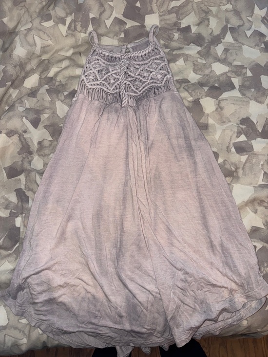 American Eagle Outfitters Tops - American Eagle Outfitters Dusty purple Crochet Bodice A-Line Maxi shirt